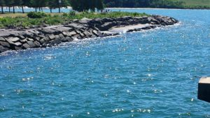 Waves on rocks