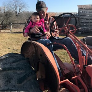 Tractor ride with Daddy